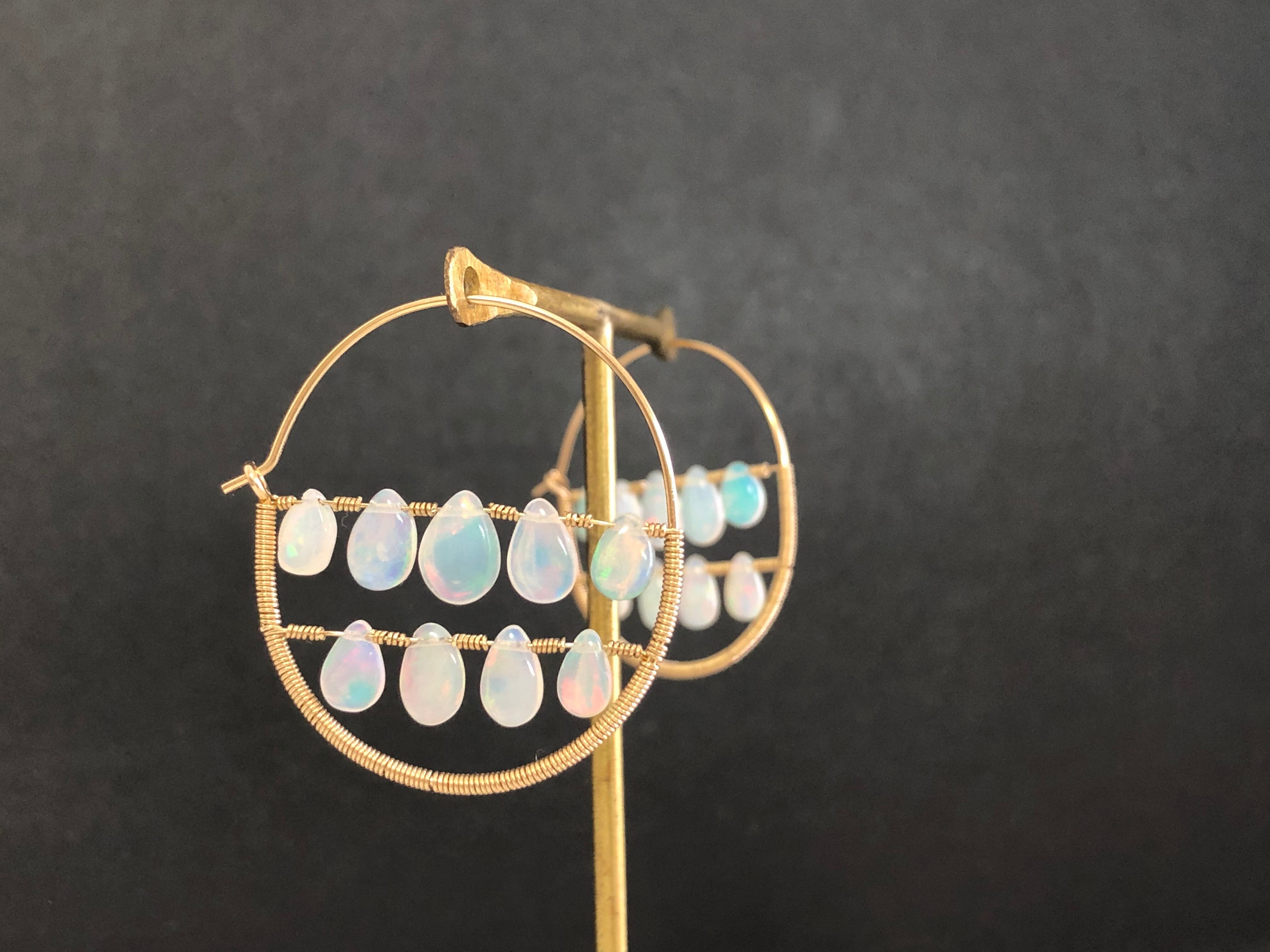 プレシャスオパールのフープピアス | AZUH Online Store