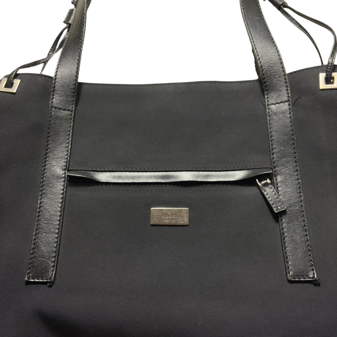 GUCCI black canvas tote bag