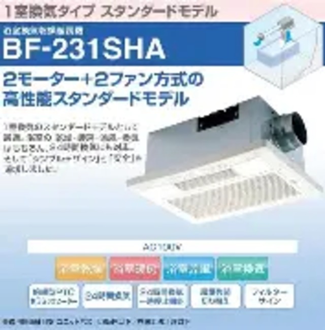 【未開封品・送料無料】高須産業　浴室換気乾燥暖房機　BF-231SHA