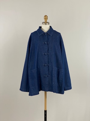 デニムチャイナシャツジャケット|ブルー|YENN