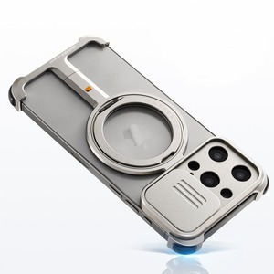 ◆iPhone 16/15/Pro/Pro Max◆  I-Shaped Aluminum Camera Cover Phone Case / I-シェイプ アルミニウム カメラ カバー スマホケース