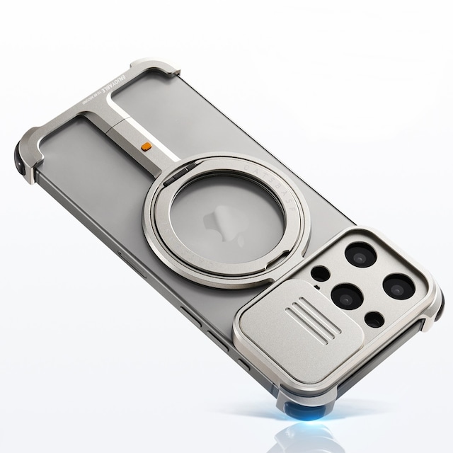 ◆iPhone 16/15/Pro/Pro Max◆  I-Shaped Aluminum Camera Cover Phone Case / I-シェイプ アルミニウム カメラ カバー スマホケース