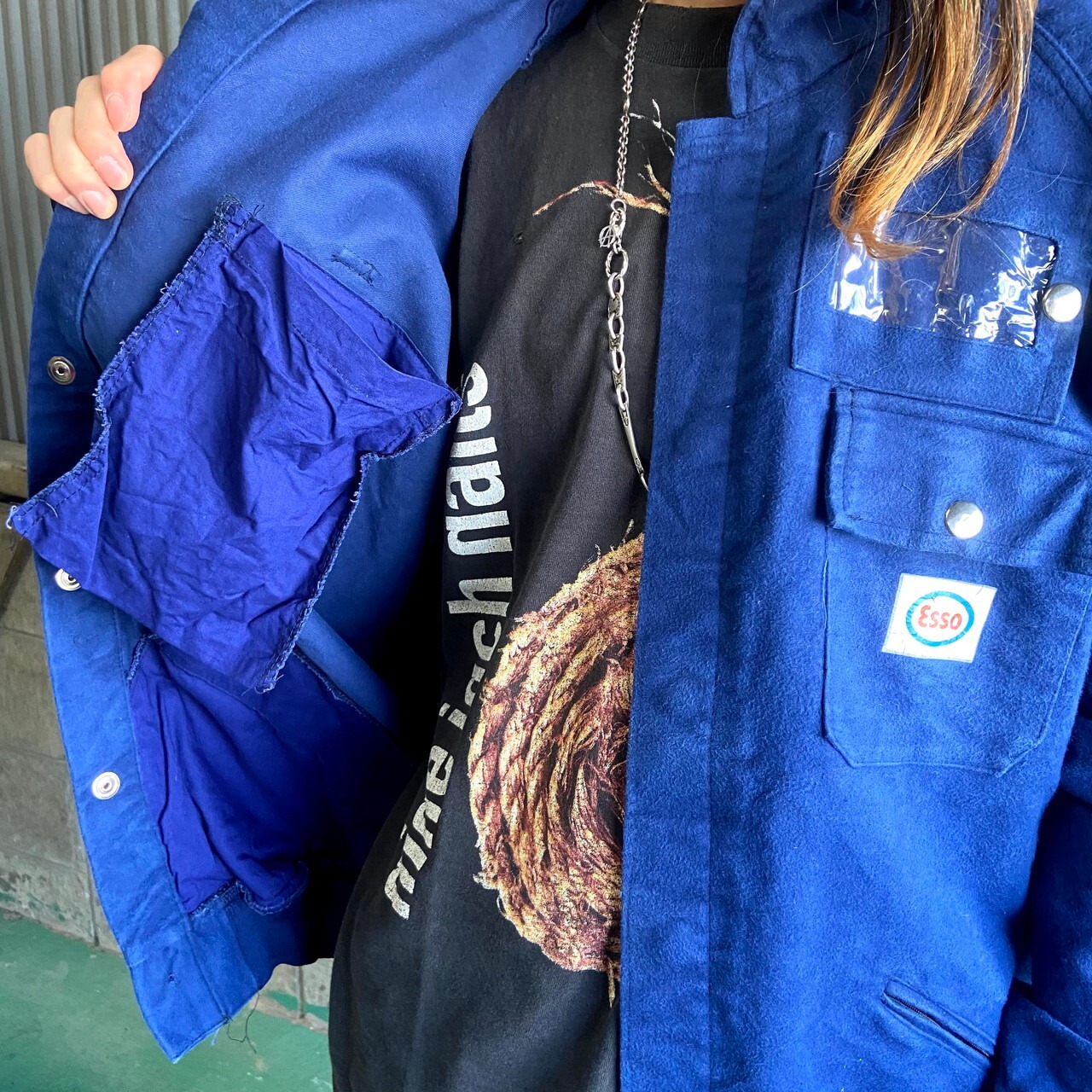 モールスキン Esso アシンメトリーデザイン 変形ポケット スタンド 