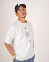 【#Re:room】PALM TREE EMBROIDERY T-SHIRT［REC920］