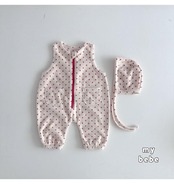 韓国子供服 / 26winter / my bebe / パウダーオーバーオール(ボンネットセット) / ベビー / 冬服 *S~M*