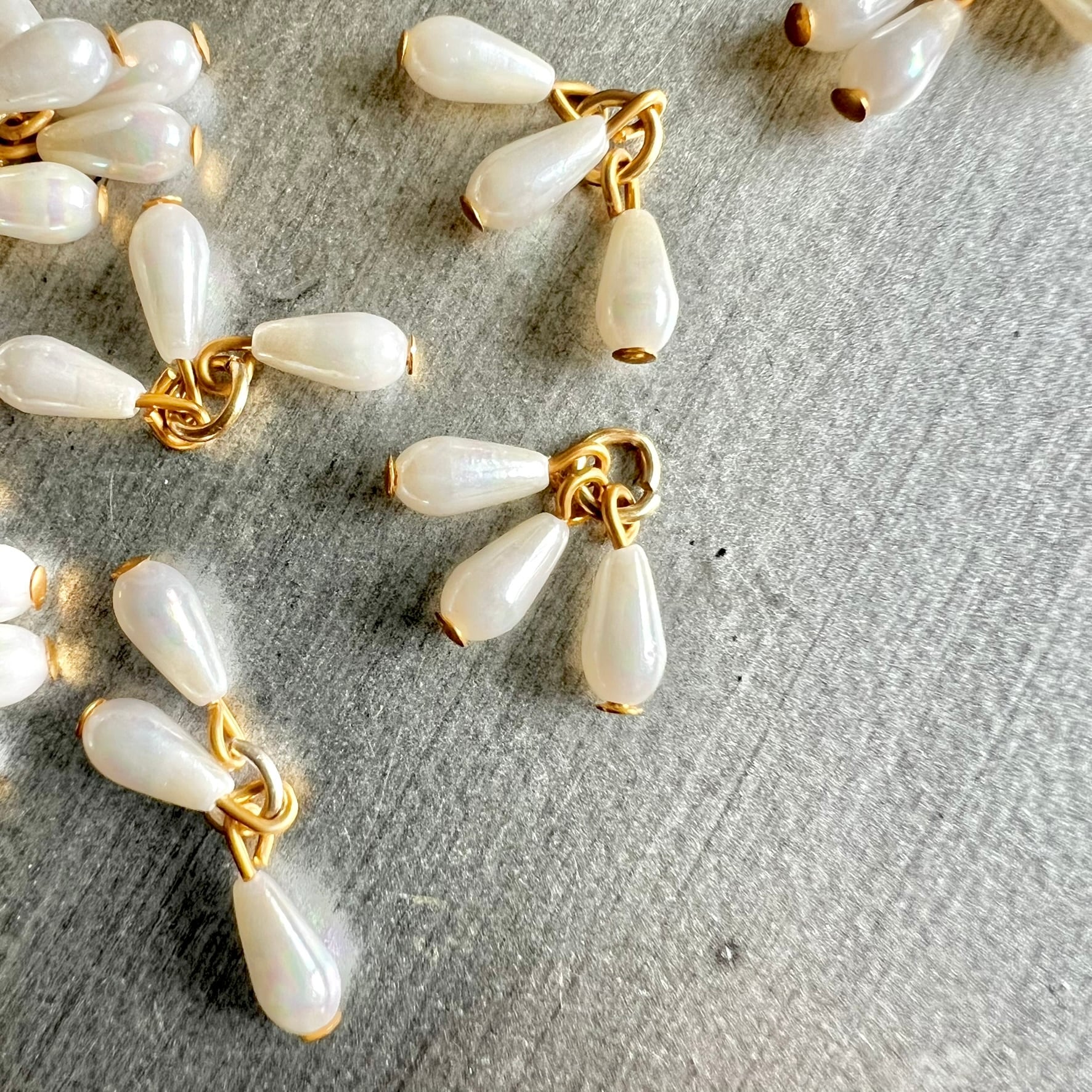 パール ゴールド ホワイト クリスタル ヴィンテージ パール ゴールド ホワイト クリスタル ヴィンテージ