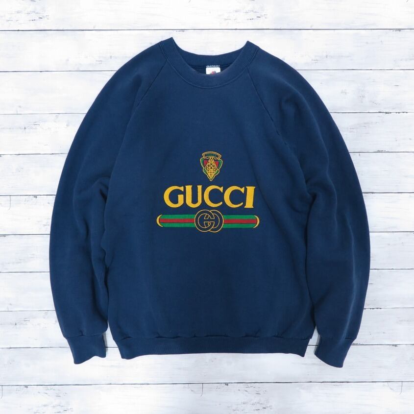 1980's～90's USA製 GUCCI グッチ ビンテージ プリントスウェット