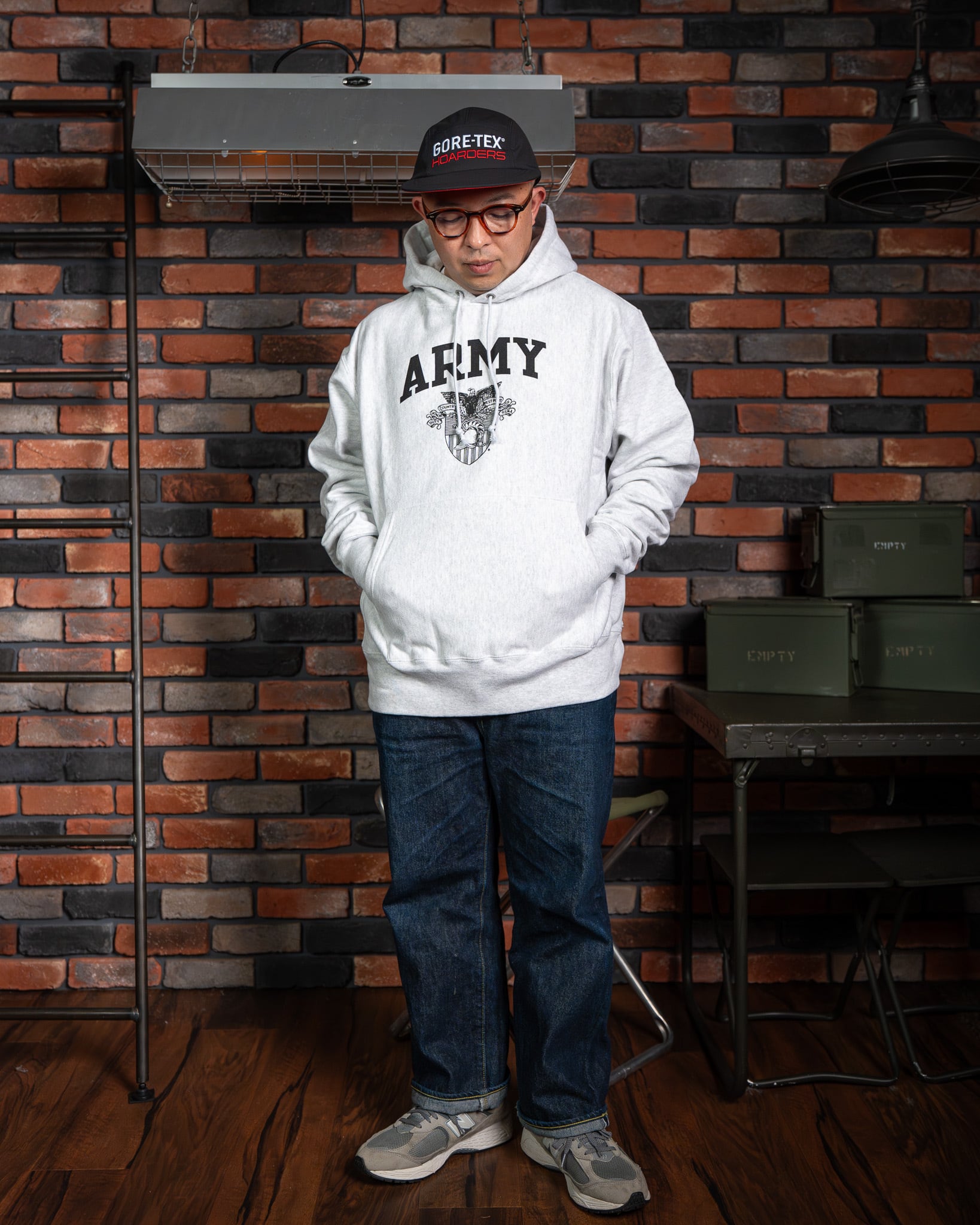 Champion】U.S.Army Reverse Weave Sweat Hoodie 新品 USA限定企画