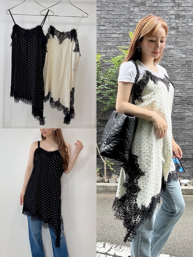 ドットレースチュニック　¥6,300+tax