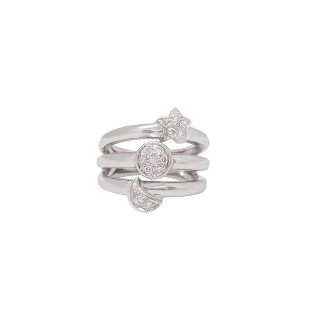 【select jewelry】K18WG diamond pinky ring