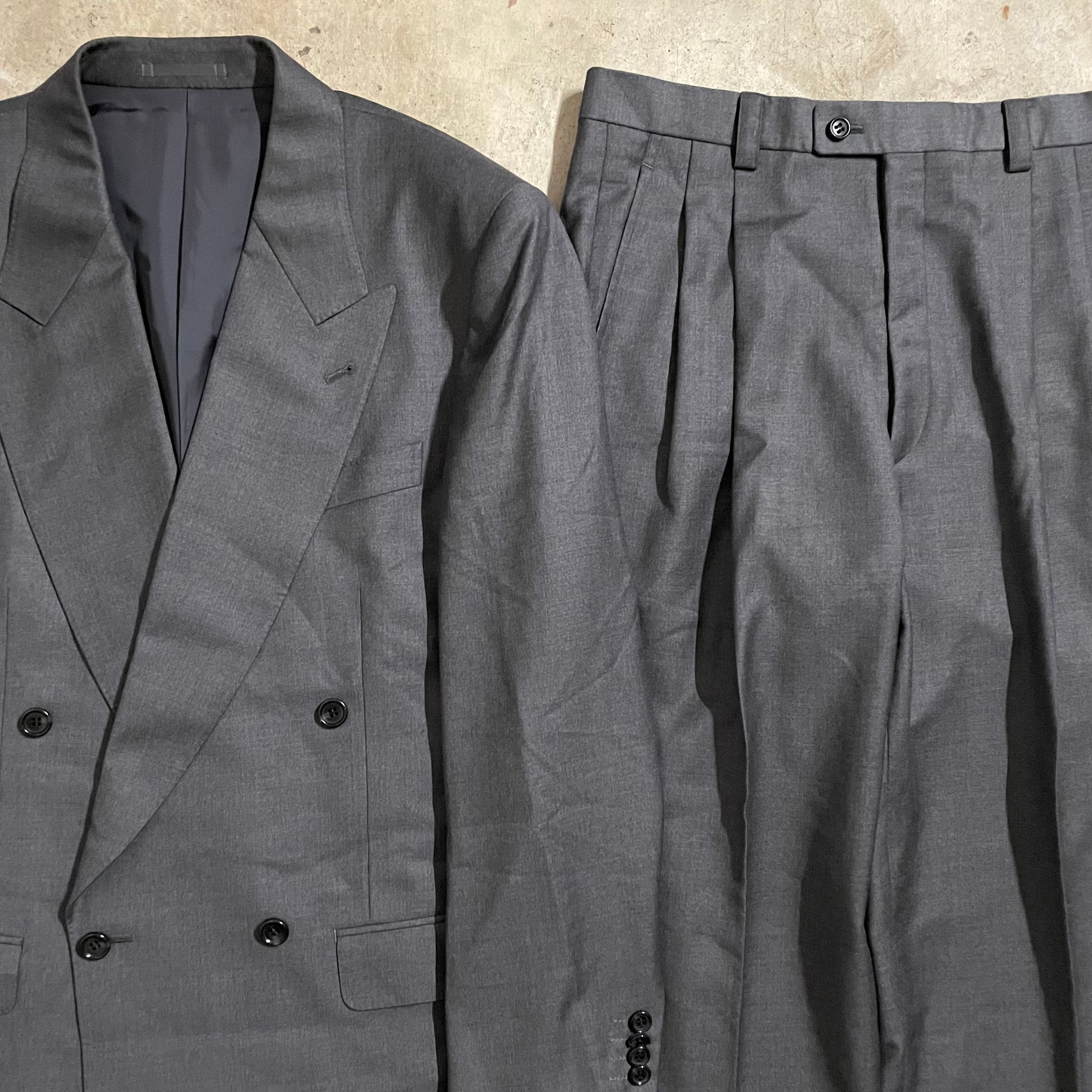 〖LANVIN〗retro double wool setup suit/ランバン レトロ ダブル ウール セットアップ  スーツ/lsize/#0712/osaka | 〚ETON_VINTAGE〛 powered by BASE