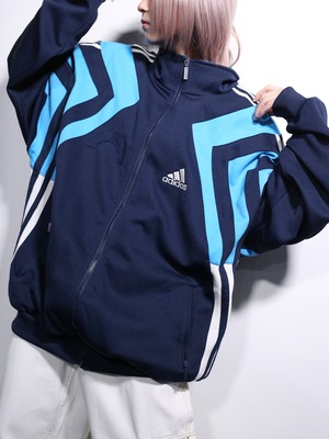 "adidas" cold color switching design over silhouette track jacket