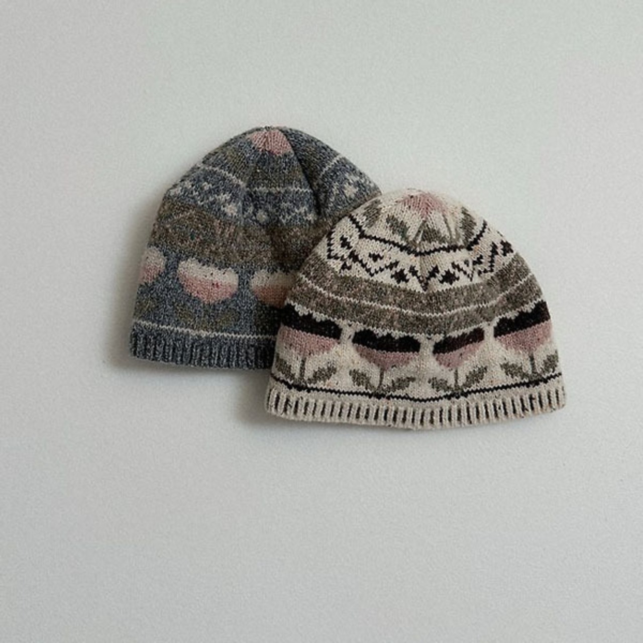 〖取寄〗韓国子供服 / 26winter / minirobe / フラワージャガードビーニー / キッズ *FREE*