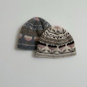 〖取寄〗韓国子供服 / 26winter / minirobe / フラワージャガードビーニー / キッズ *FREE*