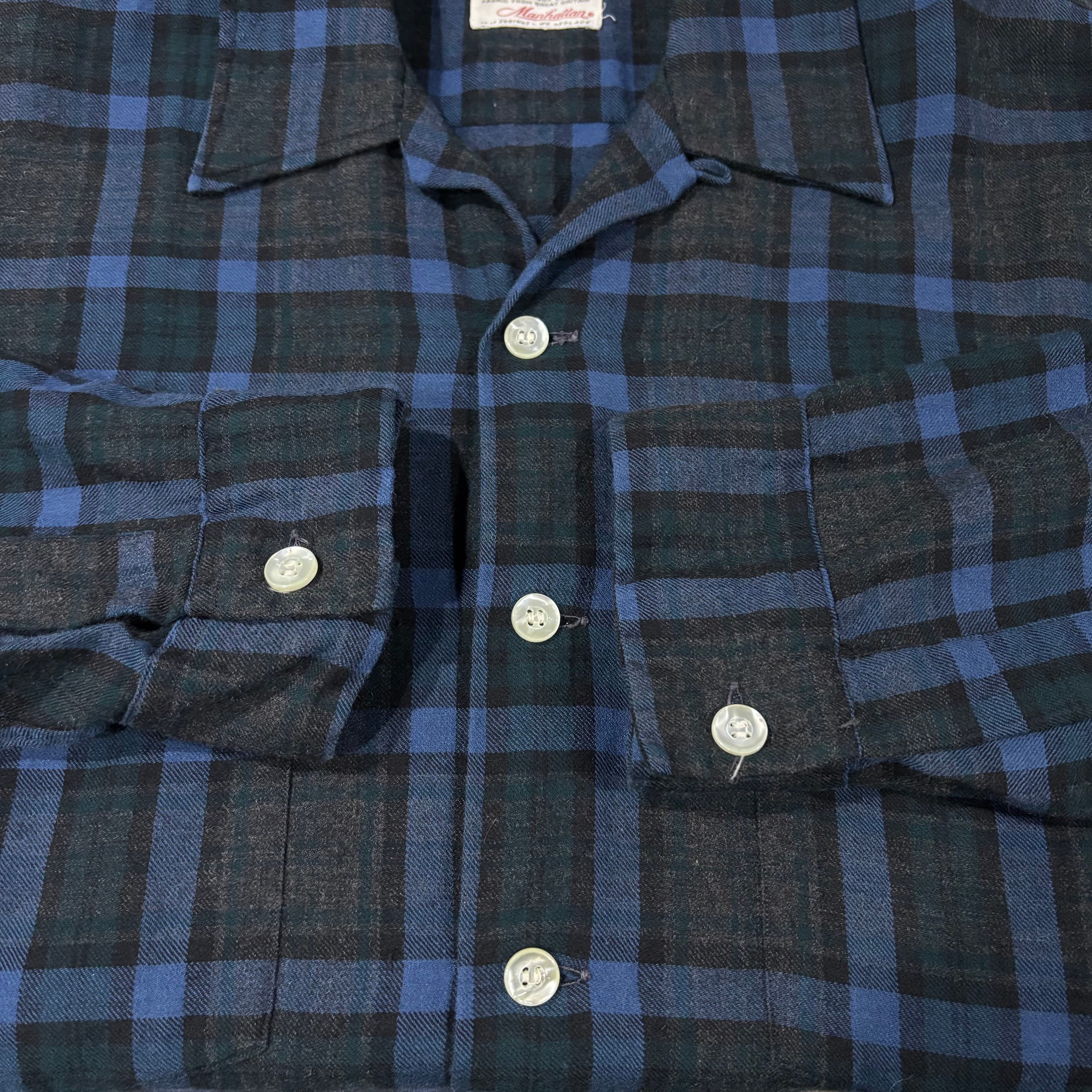 60s【Manhattan】Open Collar Shirt | the Holic vintage clothing