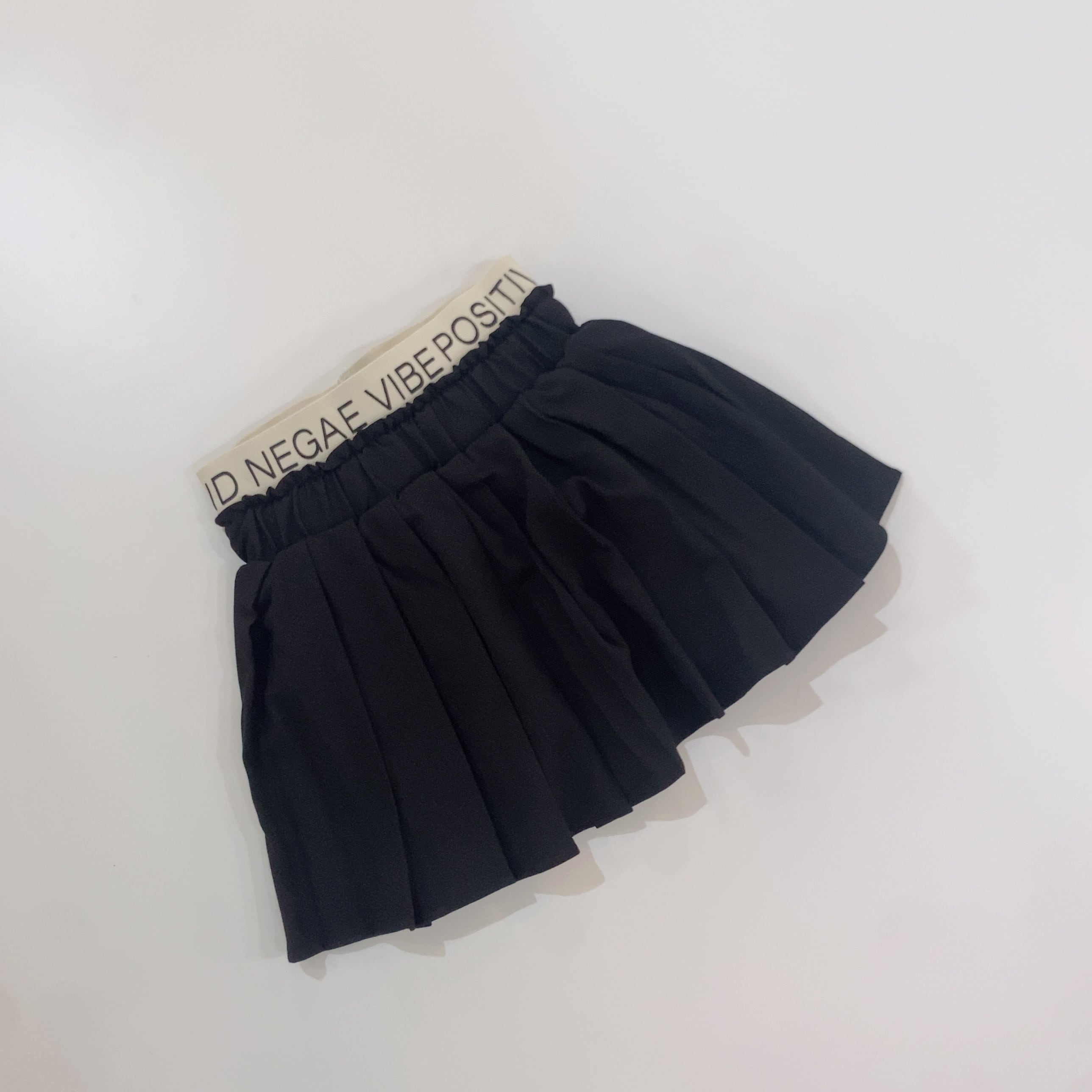 インパン付きウエストロゴプリーツミニスカート