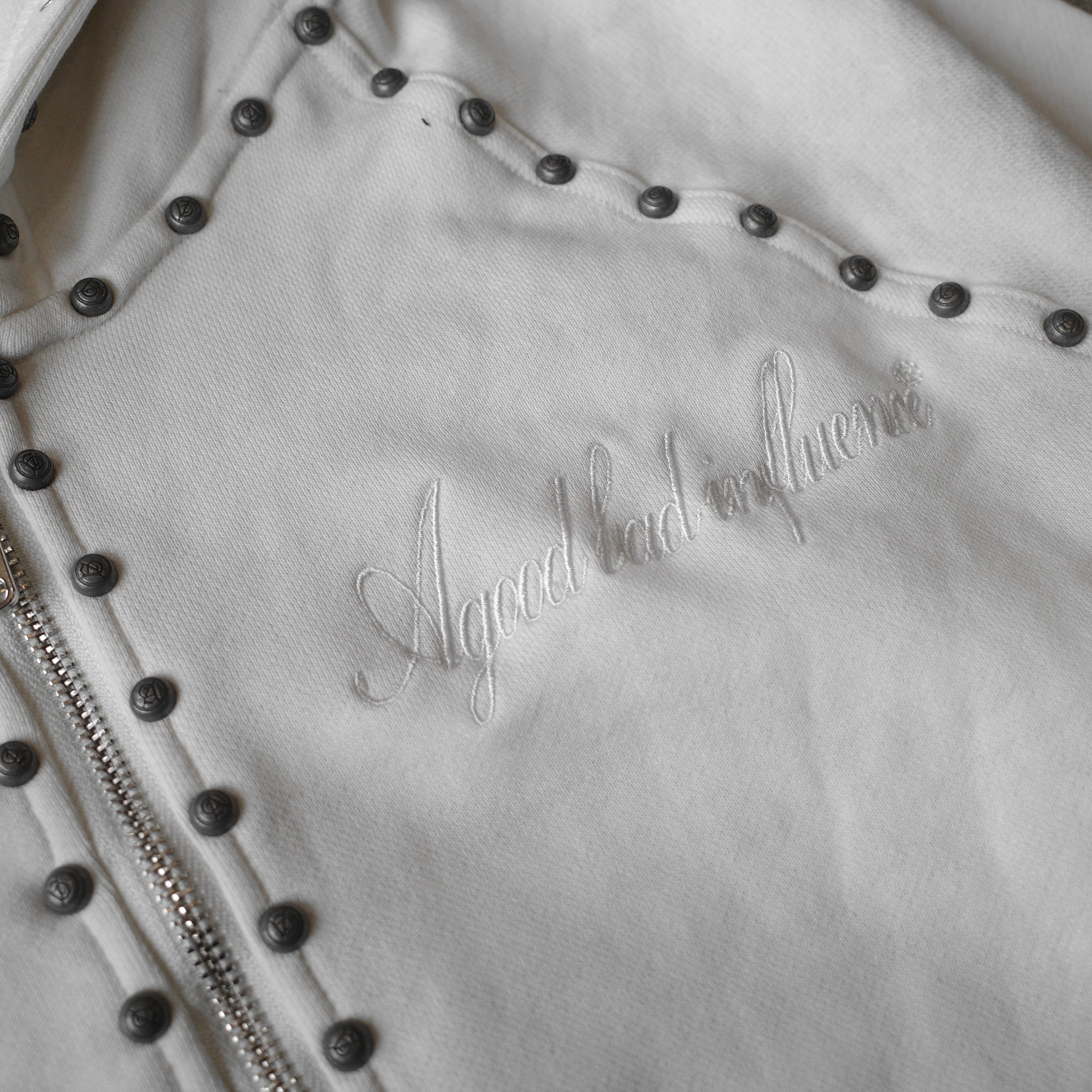 A Good Bad Influence】ORIGINAL STUDSED HOODIE / WHITE | PARX A Good Bad Influence】ORIGINAL STUDSED HOODIE / WHITE | PARX