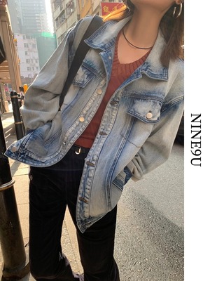 washed denim casual jacket【NINE7480】