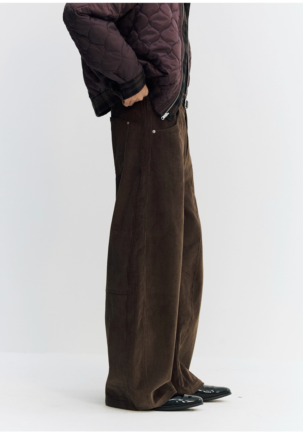 NORYBRAND Corduroy Twisted Wide Trousers