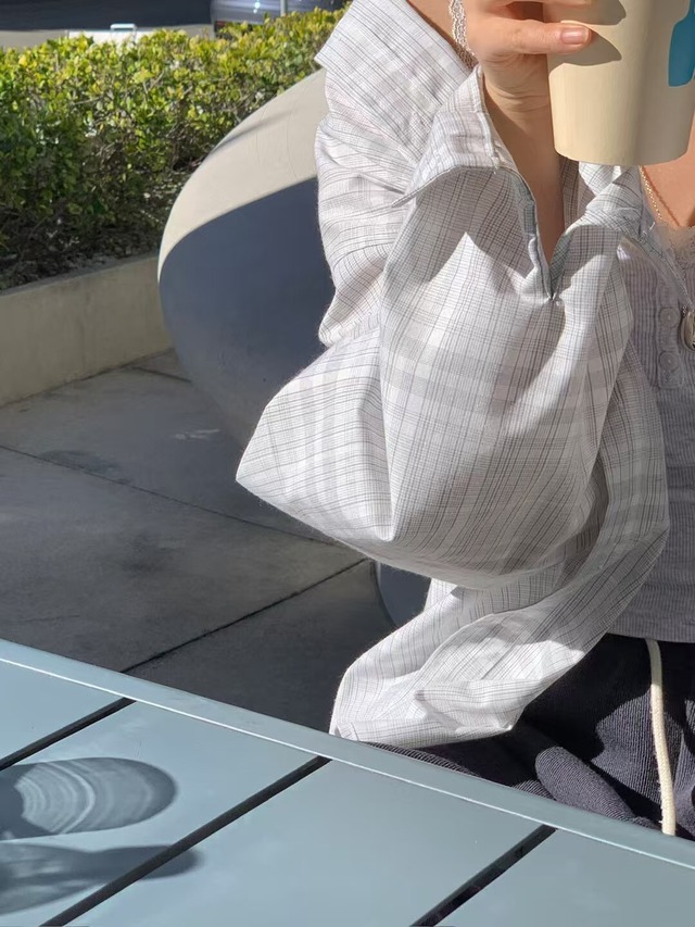 (予約) LITER / Leaf check shirts 1color