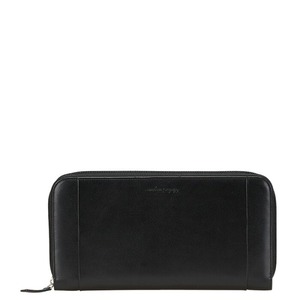 サルヴァトーレフェラガモ 長財布 トラベルケース ブラック レザー レディース Salvatore Ferragamo 【中古】