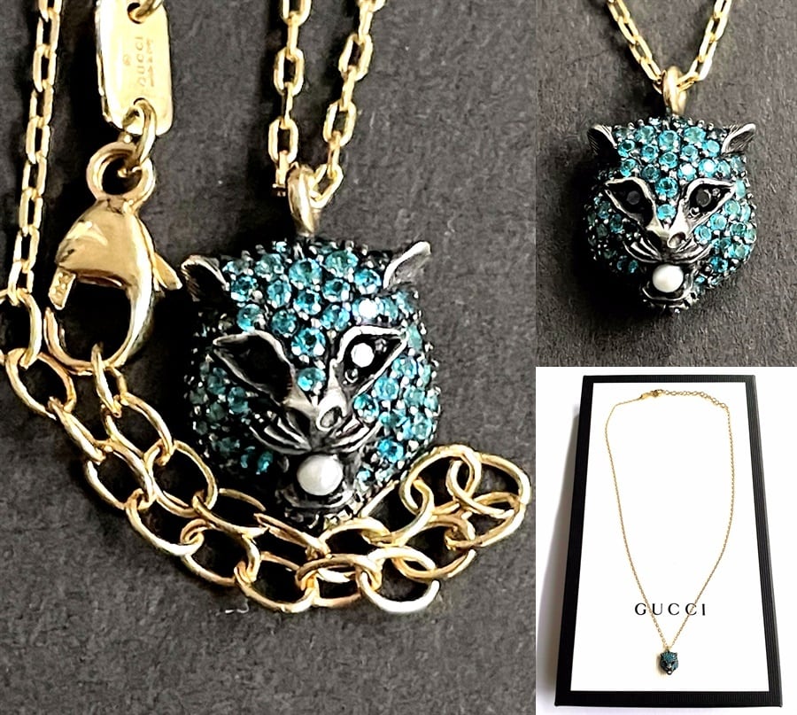 GUCCI グッチ マルシェ デ メルヴェイユ キャットヘッド ペンダント