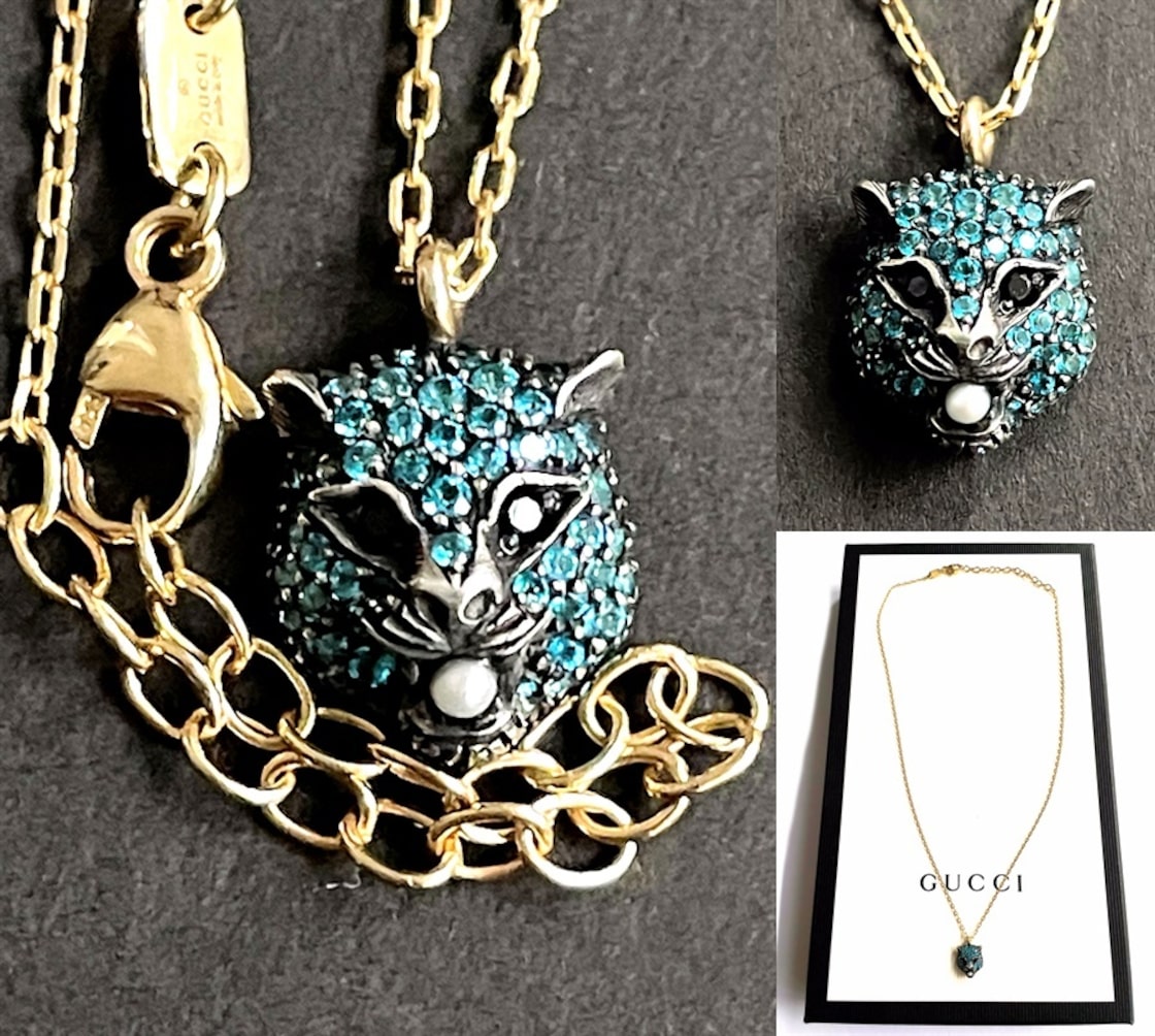GUCCI グッチ マルシェ デ メルヴェイユ キャットヘッド ペンダント 