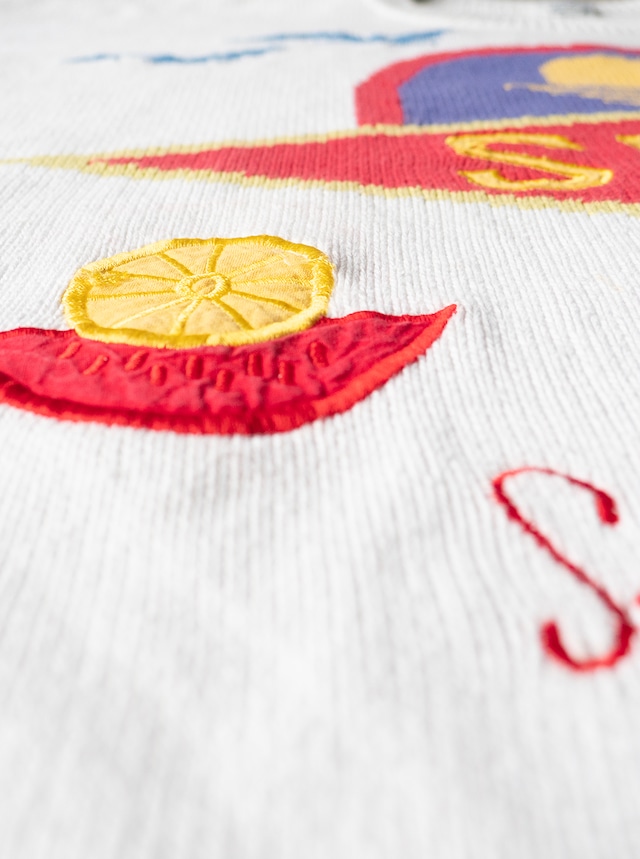 unknown 1990s Cotton knit jacquard of the sun