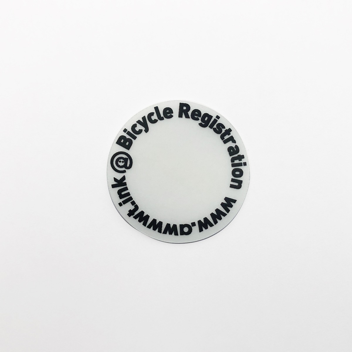 自転車 防犯登録 ステッカー 丸（LOGOなしタイプ）［black］ | awwwt 