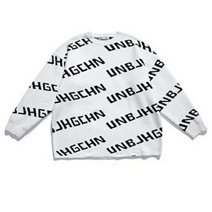 ルーズ ニット セーター コットン ラウンドネック 長袖 厚い