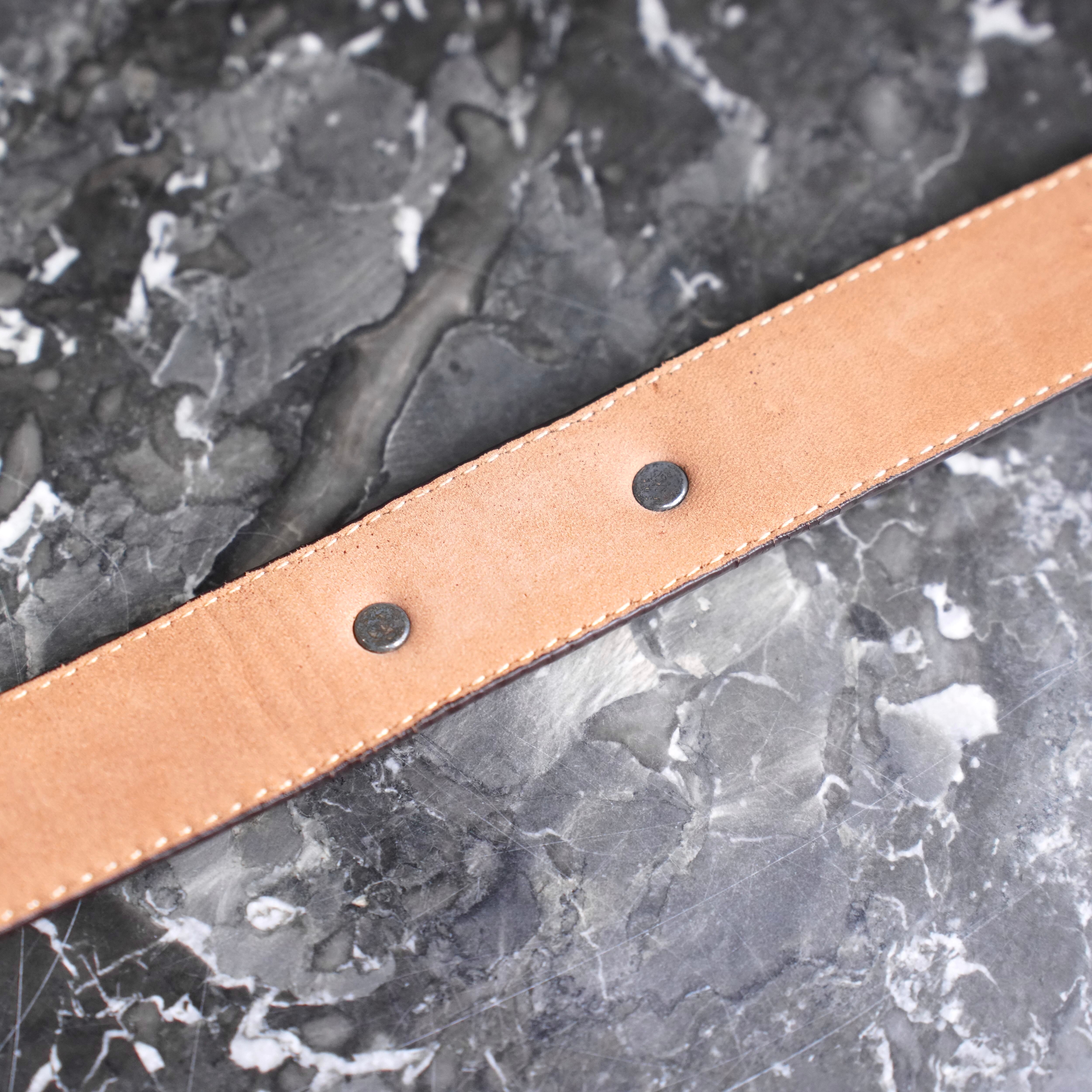 USA VINTAGE BRIGHTON BUCKLE DESIGN LEATHER BELT/アメリカ古着