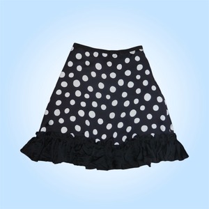 ドットサテンスカート