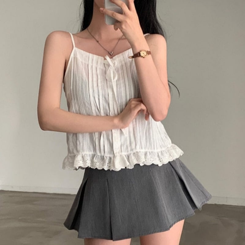 2025年INS 春夏新作 おしゃれ キャミソール トップス 韓国ファクション