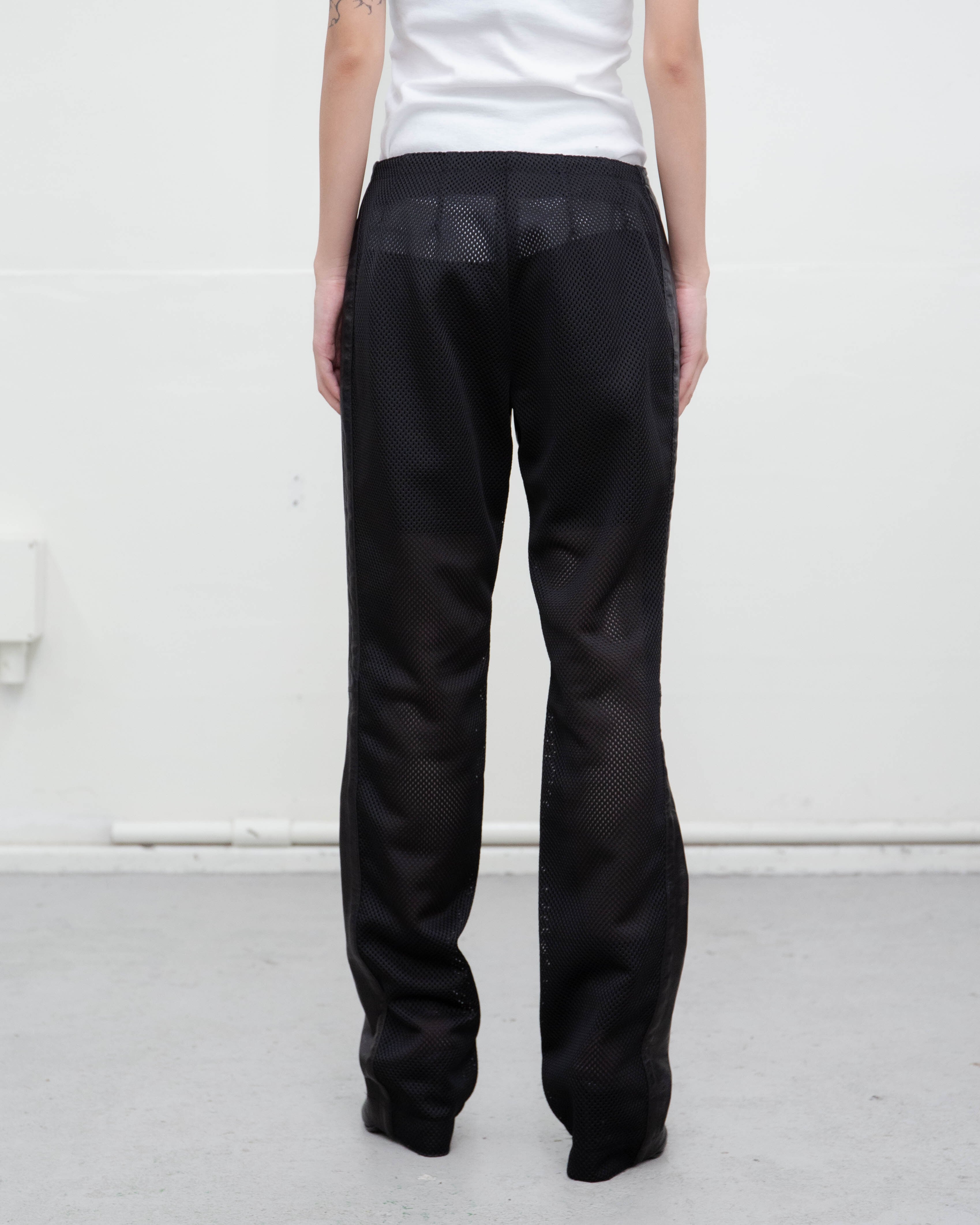 late 1990s DIRK BIKKEMBERGS Pour la femme - leather × mesh