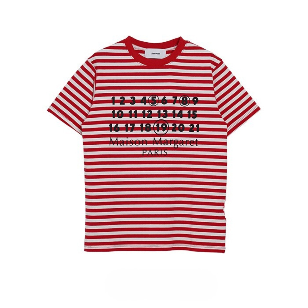 MAD117TDB 22-4255T MARGARET BORDER T-SHIRT