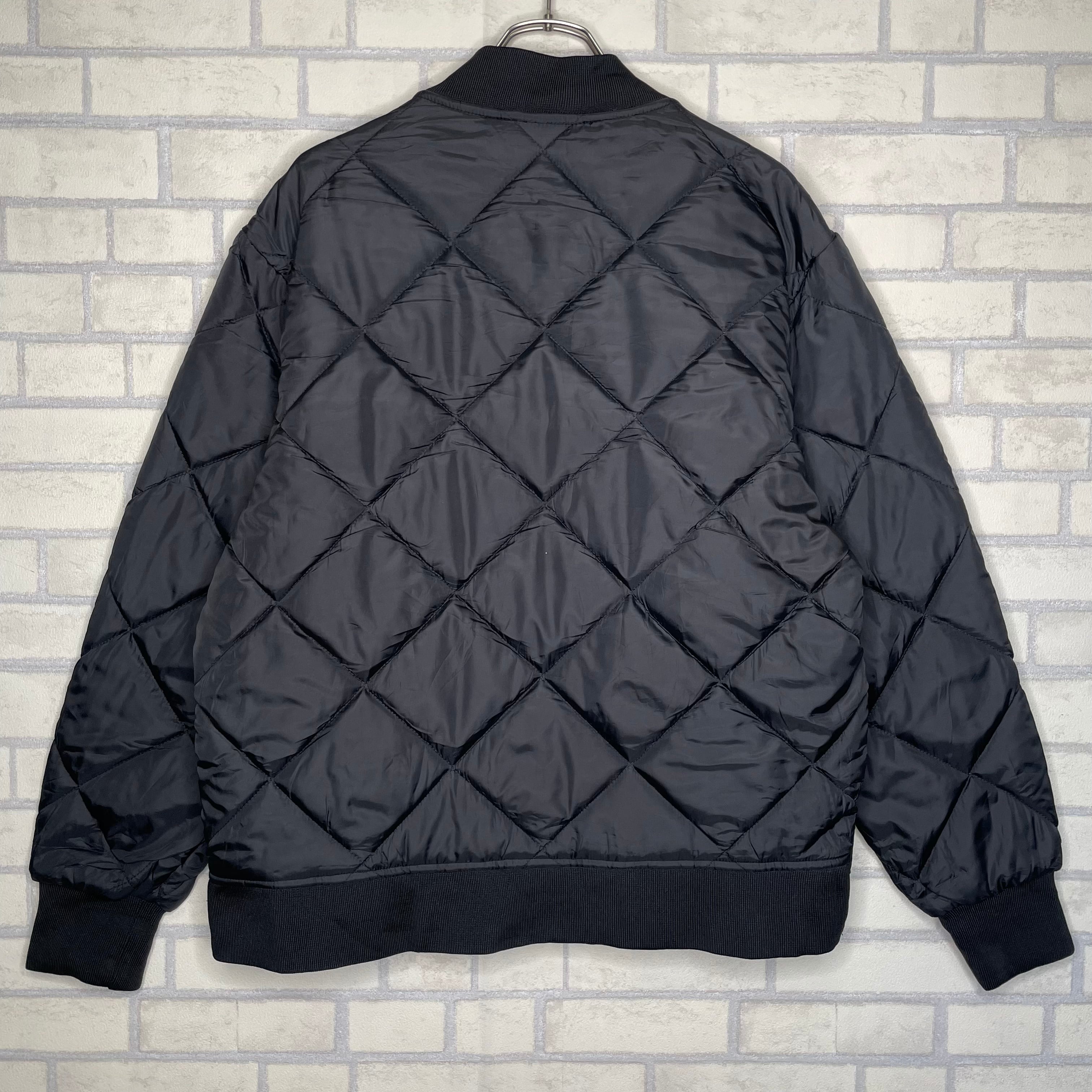 Dickies キルティングジャケット XL ブラック フルジップ 裏起毛 状態 