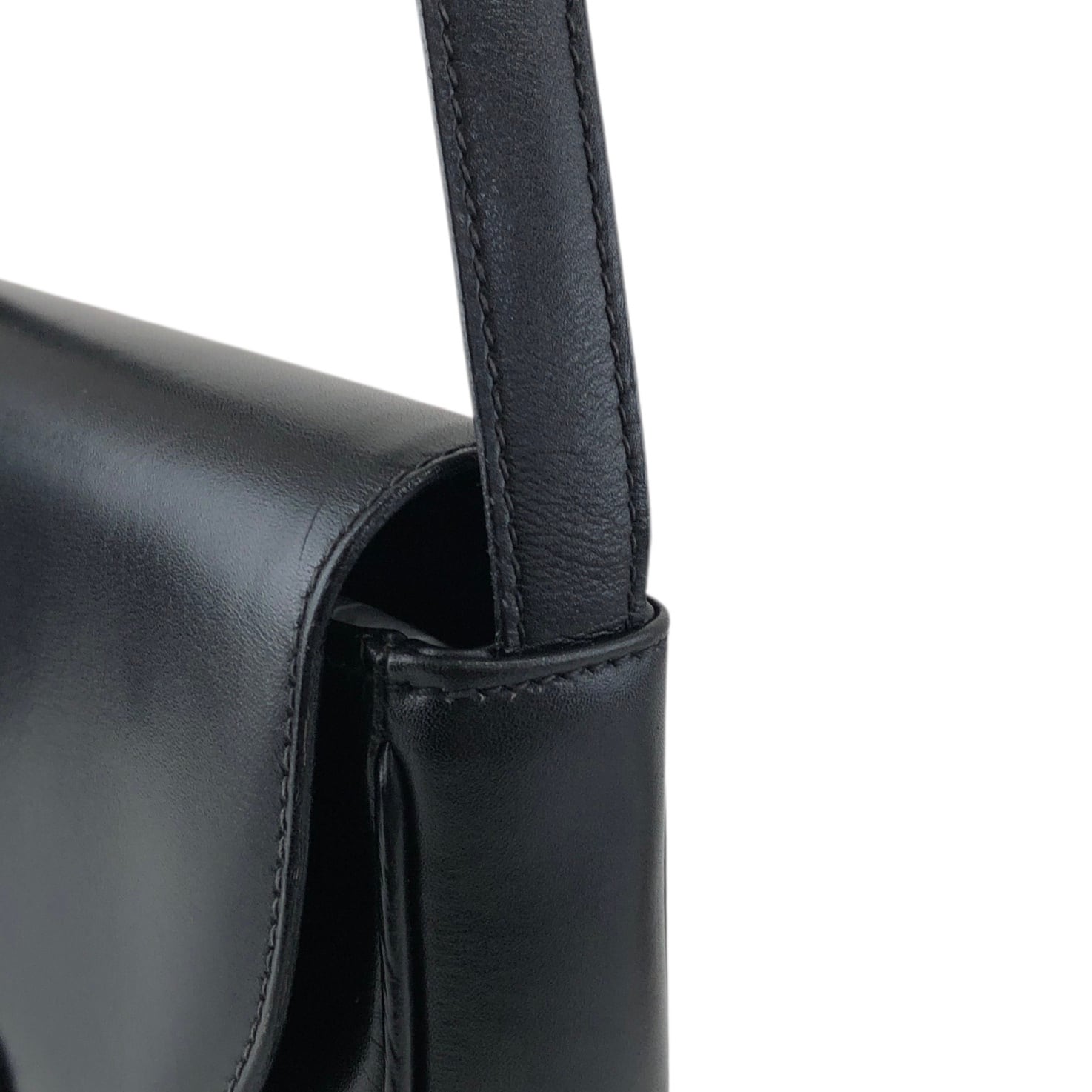 CELINE セリーヌ ショルダーバッグ ブラック ブラゾン ボタン レザー