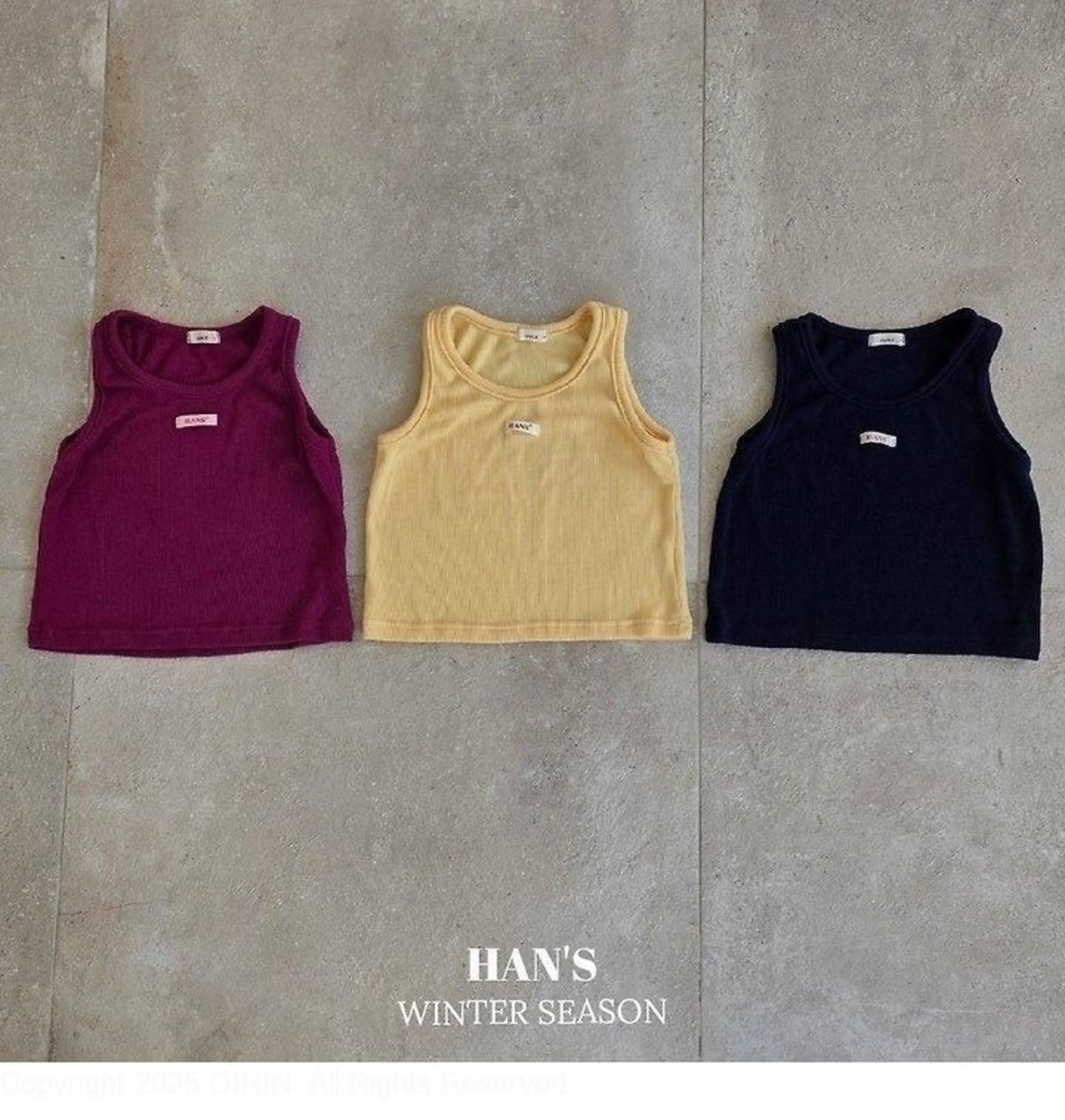 ハンス / Hans / ふんわりフライスタンクトップ / 韓国子供服 / キッズ / 26winter〖取寄〗*XXS~JS*