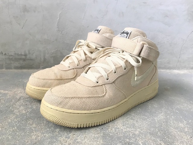 2022 STUSSY × NIKE AIR FORCE1 '07 MID SP FOSSIL