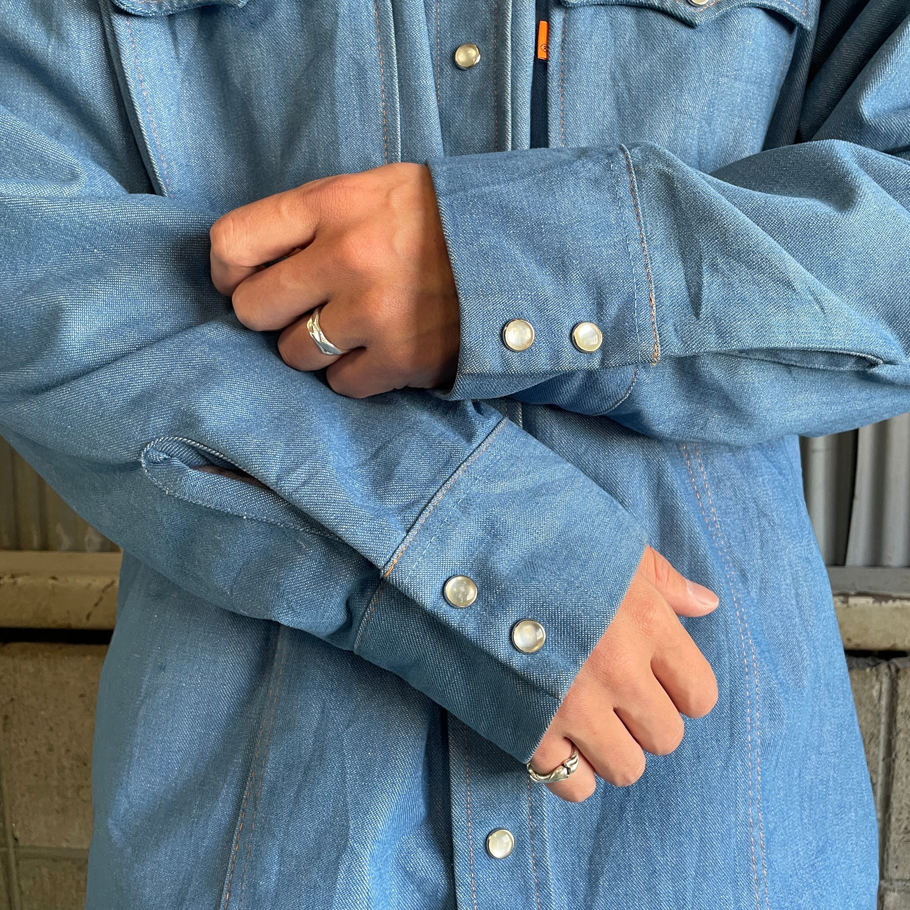 70年代 Levi's リーバイス オレンジタブ ウエスタンシャツ メンズXL