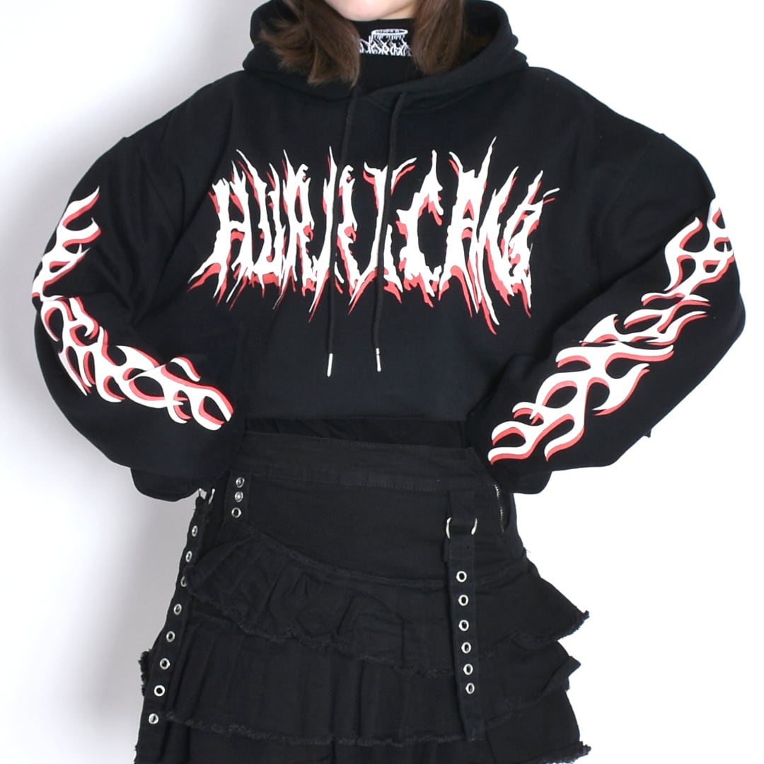 50%OFF】HURRICANEトライバル ショート丈パーカー(裏起毛