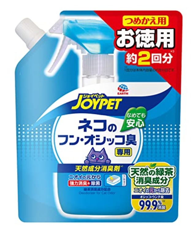 JOYPET(ジョイペット) JOYPET 天然成分消臭剤 ネコのフン・オシッコ臭専用 つめかえ用お徳用 450ml 猫 詰め替え()