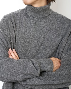 ssstein "EXTRA FINE WOOL KNIT TURTLE NECK LS〔GREY〕"