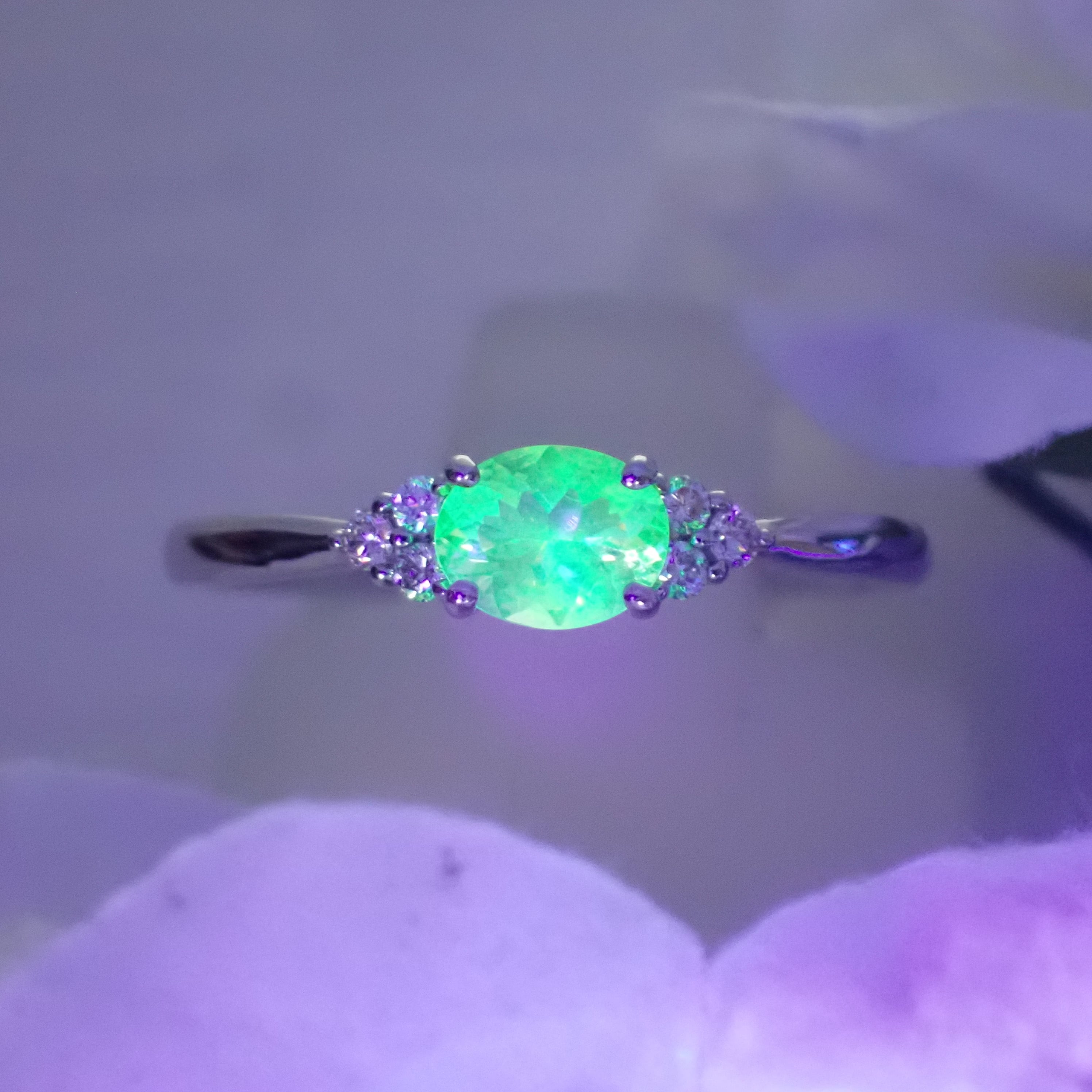 PT900 濃いパライバ⭐️アレキ⭐️ダイヤ　13号リング PT900 濃いパライバ⭐️アレキ⭐️ダイヤ13号リング