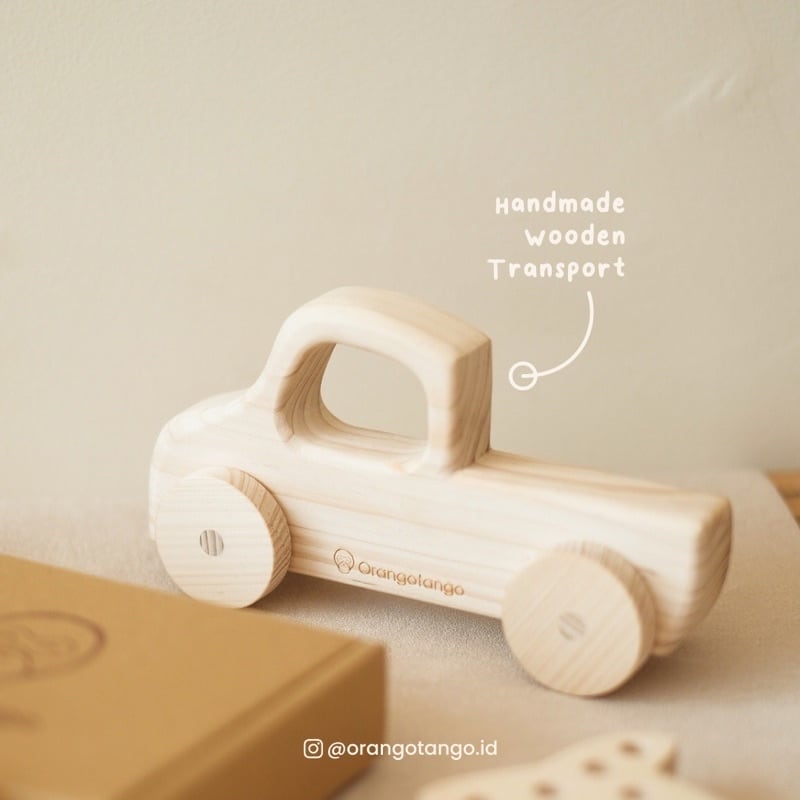 Orangotango/Wooden vehicle/パインウッド乗り物おもちゃ