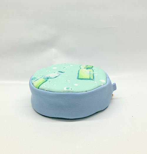 丸ポーチ　オーバルポーチ　ラムネ　ソーダ｜とりさん工房ーかわいいハンドメイドポーチ