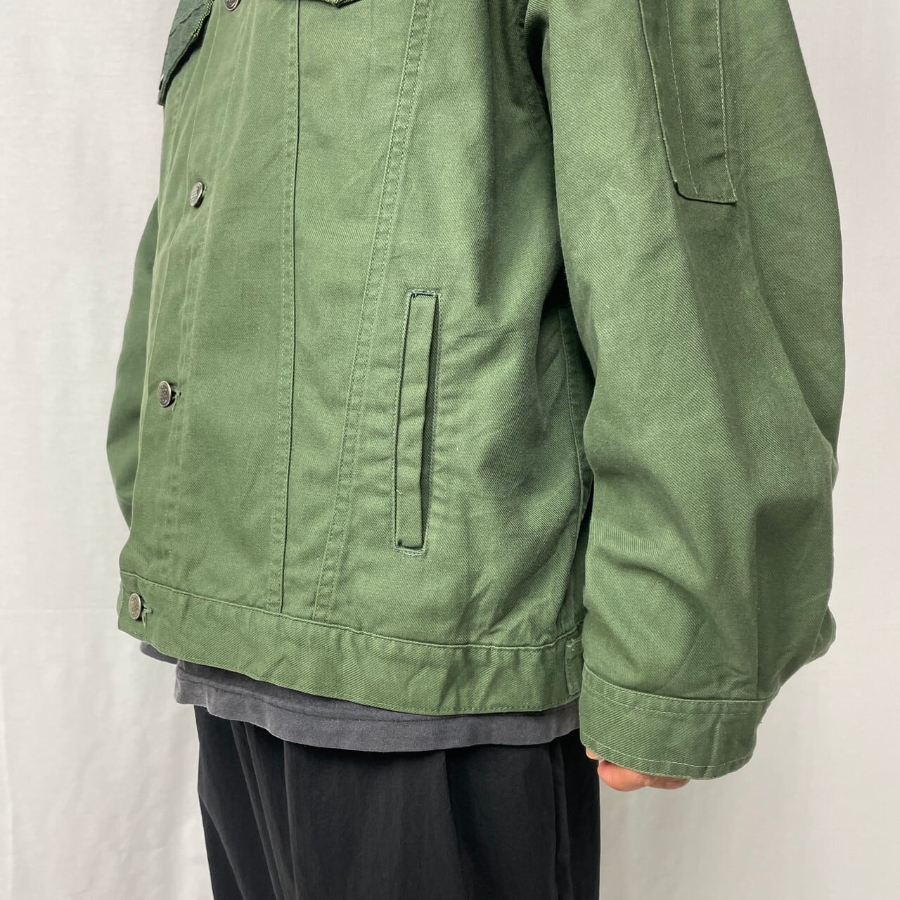 90年代 ユーロ フランス OD FLERS コットン×ポリツイル トラッカー