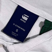 G-STAR RAW ジースターロウ 天竺 半袖ポロシャツ S/ホワイト系 メンズ