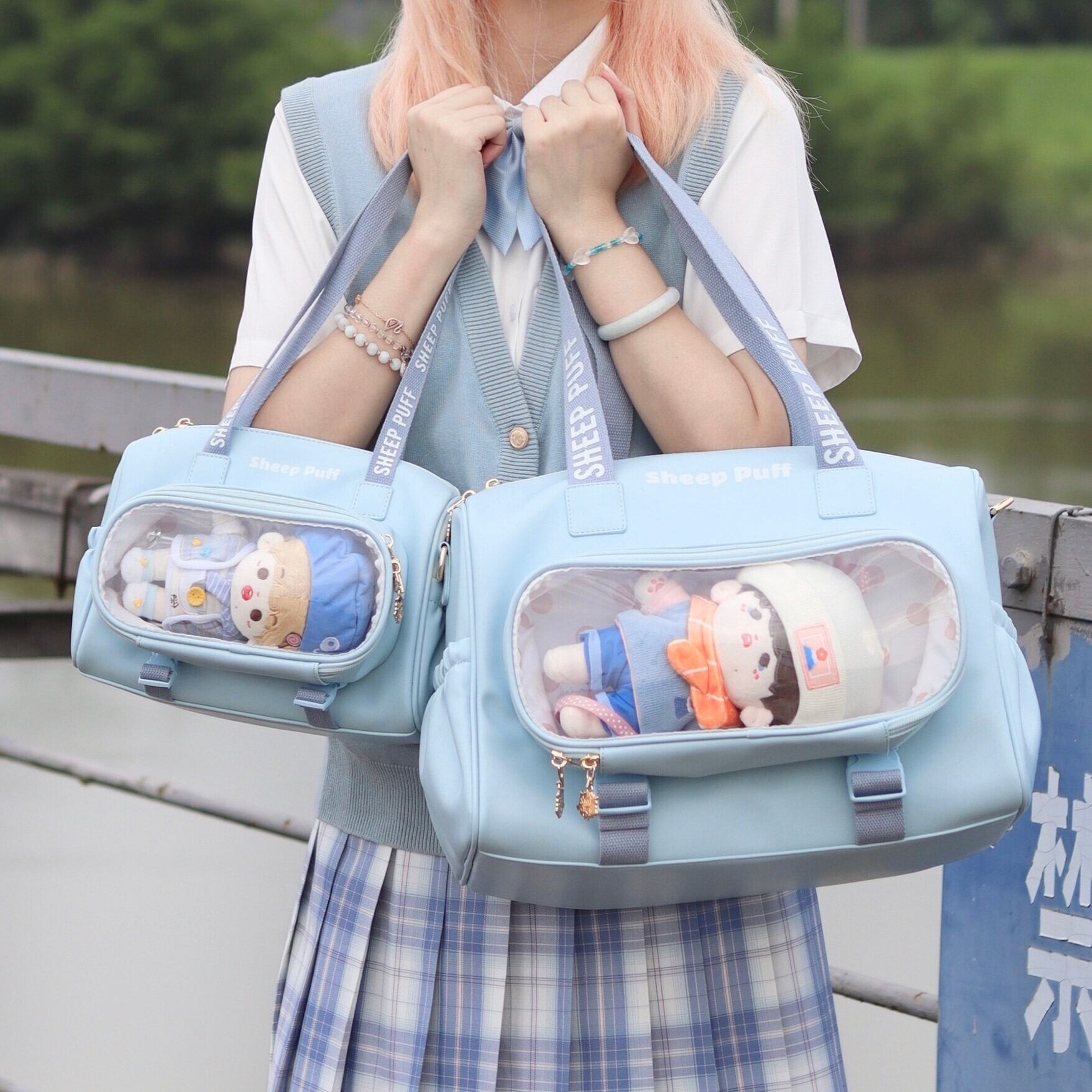 122 レディース ロリータ 可愛い 痛バッグ 痛バ 透明 ショルダーバッグ S A6b0a0 Lachouette