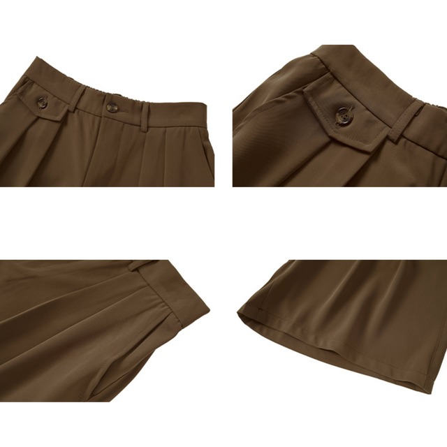 simple tuck half pants　シンプルタックハーフパンツ　J0679